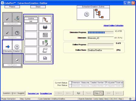 Screenshot of CubePort processing dimensions