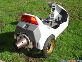 A photo of the jet-powered Sinclair C5