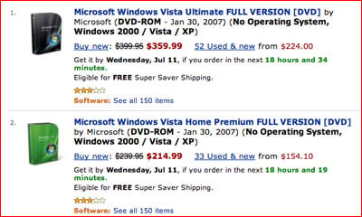 Windows Vista featuring "no operating system"