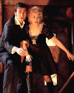 Kylie Minogue and David Tennant in Voyage of the Damned. Photo: BBC