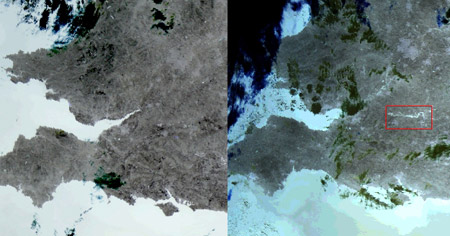 The Thames bursts its banks: ESA