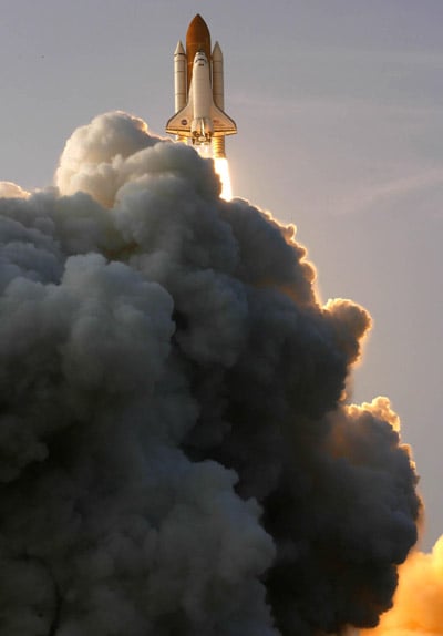 Endeavour lifts off. Credit: NASA