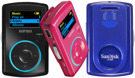 sandisk 2gb mp3 player info