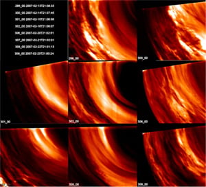 The clouds of Venus pictured on eight consecutive orbits