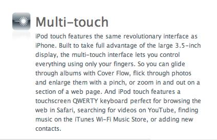 Multitouch blurb without calendar