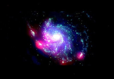 Spiral galaxy M101 observed by the FIS. Credit: JAXA