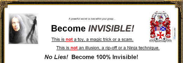 Become invisible offer on Ebay