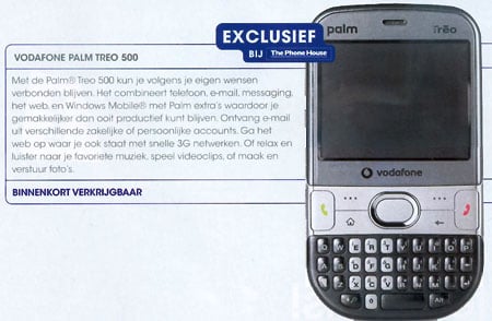 Treo 500v - image courtesy The Phone House