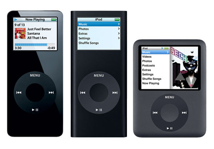 Apple's iPod Nano: old and new side by side