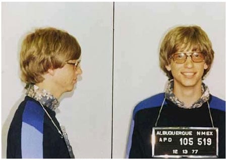 Bill Gates' 1970s' mug shot