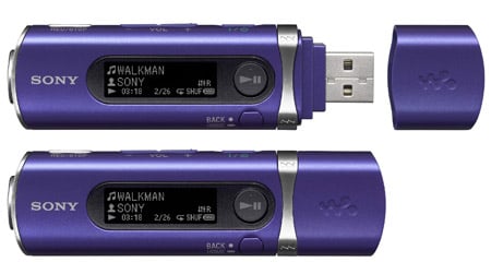 Sony NWD-B105 MP3 player in violet