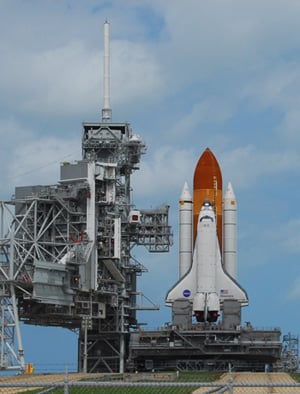 The Shuttle Discovery gets ready for launch. Credit: NASA