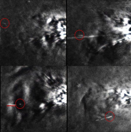 The tail comes off a comet. Credit: NASA's STEREO satellite