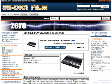 Se-Dici Film's PS3 page