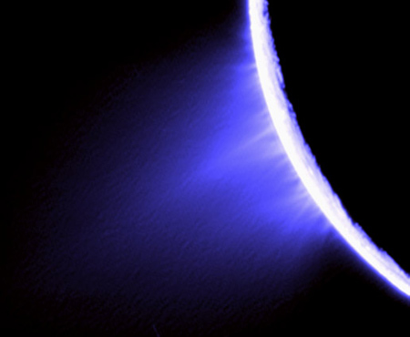 Enceladus' jets. Credit: NASA