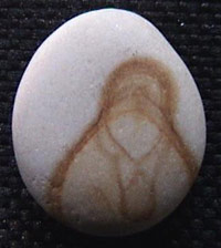The Virgin Mary pebble