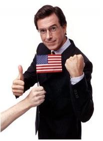 Stephen Colbert with US Flag