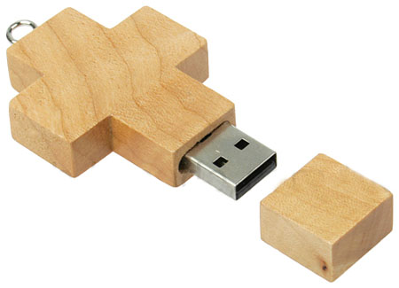 Brando wooden cross Flash drive