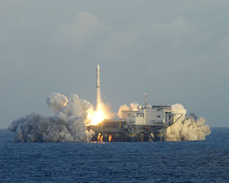 A successful sea based satellite launch