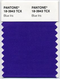 Pantone's colour of the year - Iris Blue