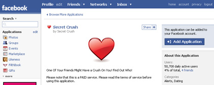 Secret Crush pushes adware