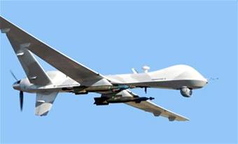 The MQ-9 Reaper drone in flight