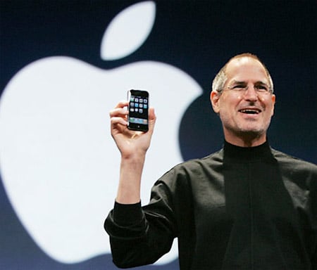 Steve Jobs unleashes the iPhone at Macworld last year