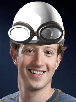 Mark Zuckerburg with Crazy Frog hat