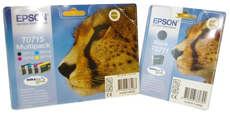 Epson Stylus D120 colour inkjet printer cartridges 