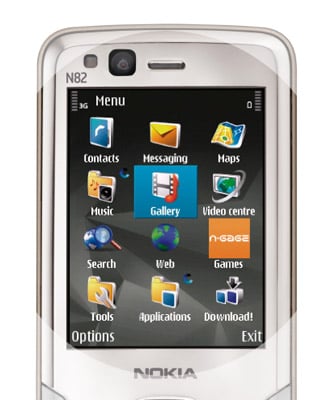 Nokia N82 menu