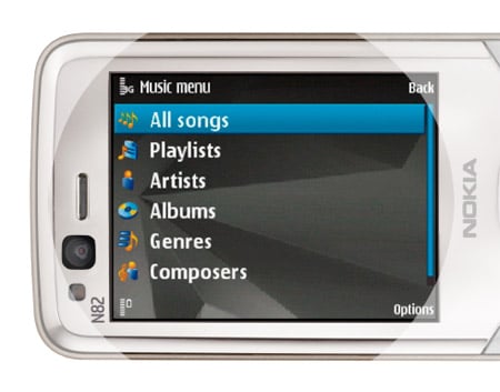 Nokia N82 music player