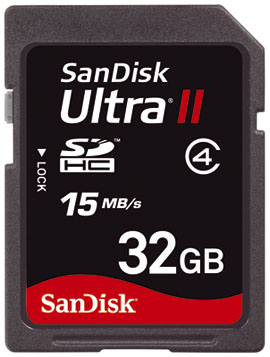 SanDisk 32GB Ultra II SDHC