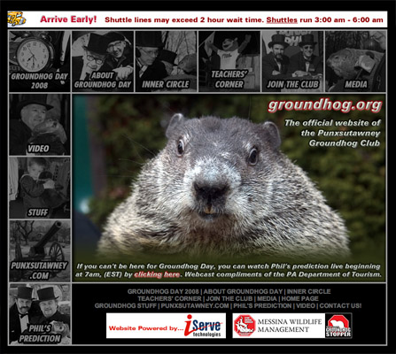 Groundhog Day Organisation website