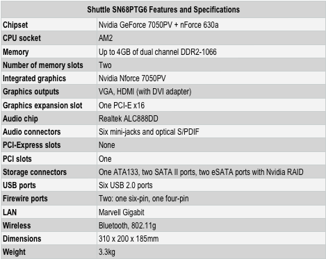 Shuttle XPC SN68PTG6 - features