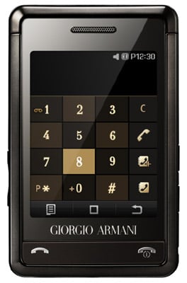 Armani Samsung P520 mobile phone