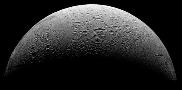 Cassini's view of Enceladus's northern polar region. Pic: NASA