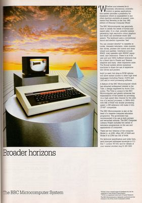 Acorn BBC Micro advert