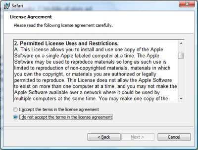 Safari License Agreement