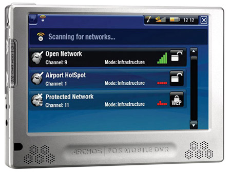 Archos 705 Wi-Fi mobile DVR