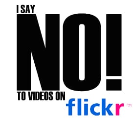 No Video on Flickr! logo