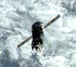 The Soyuz TMA-12 approaches the ISS. Pic: NASA TV