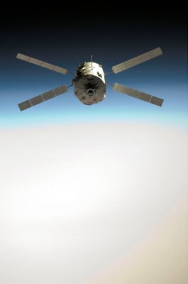 The 'Jules Verne' ATV seen from the Space Station