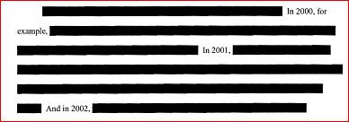 Redacted chunk of the filing 