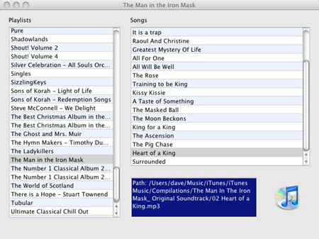 iTunes library through the Mac browser