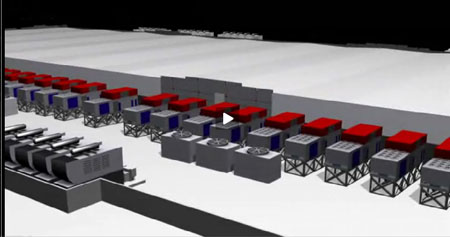 An artist rendering of the SuperNAP cooling structures 