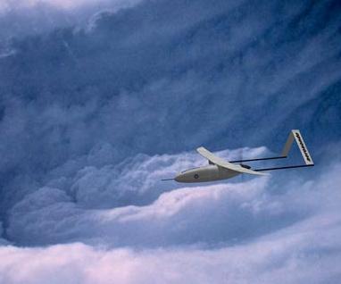 Aerosonde heads into the hurricane