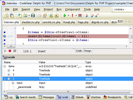 Debugging in Delphi for PHP 2.0