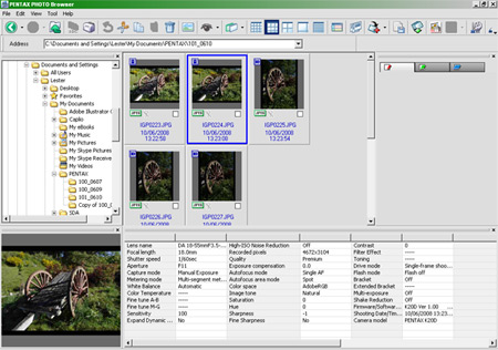 Pentax's Photo Browser