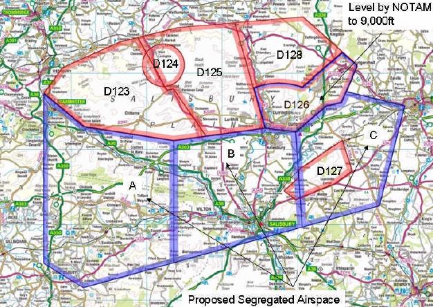 MoD map of the proposed UAV segregation zones