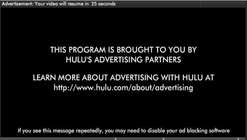 Hulu AdBlock Attack